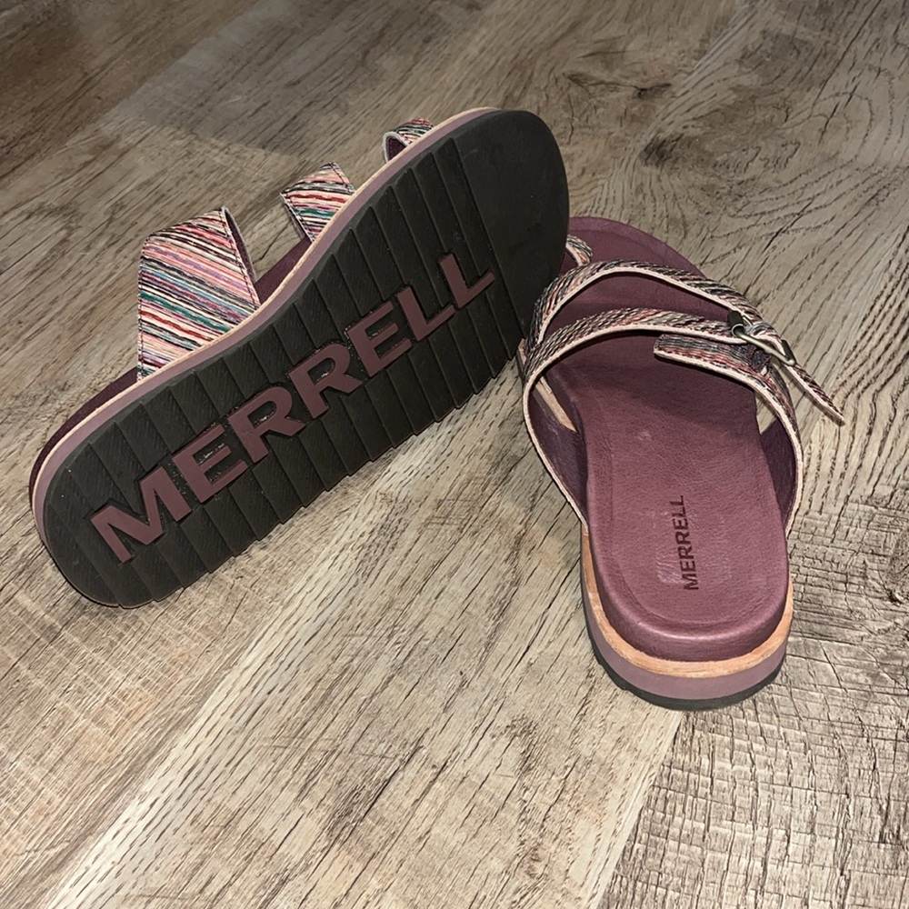 MERRELL Womens Juno Adjustable Buckled Straps Slide Sandals US 8 - Picture 3 of 4